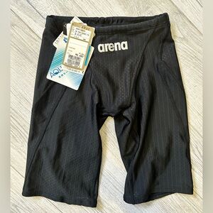 NWT arena AQUA RACING FINA Approved Masters SP Racing Swimsuit Men Black Jammers